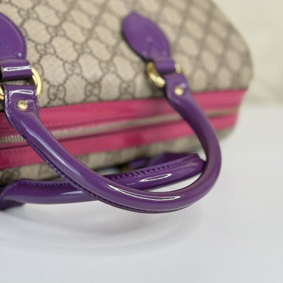 Gucci Convertible GM Boston Bag GG Coated Canvas and Leather - Picture 9 of 13